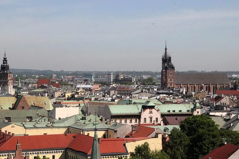 Panorama Krakowa - Kościół Mariacki